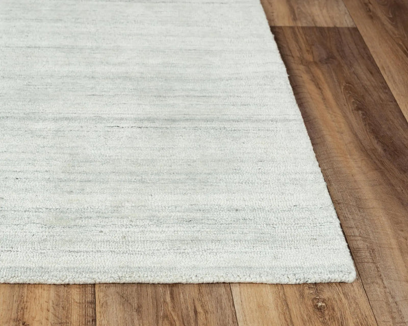 8' X 10' Ivory And Gray Striped Hand Tufted Area Rug Homeroots Home Decor