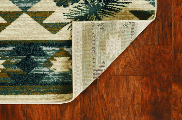 8' X 10' Ivory And Gray Woodland Lodge Area Rug Homeroots Home Decor