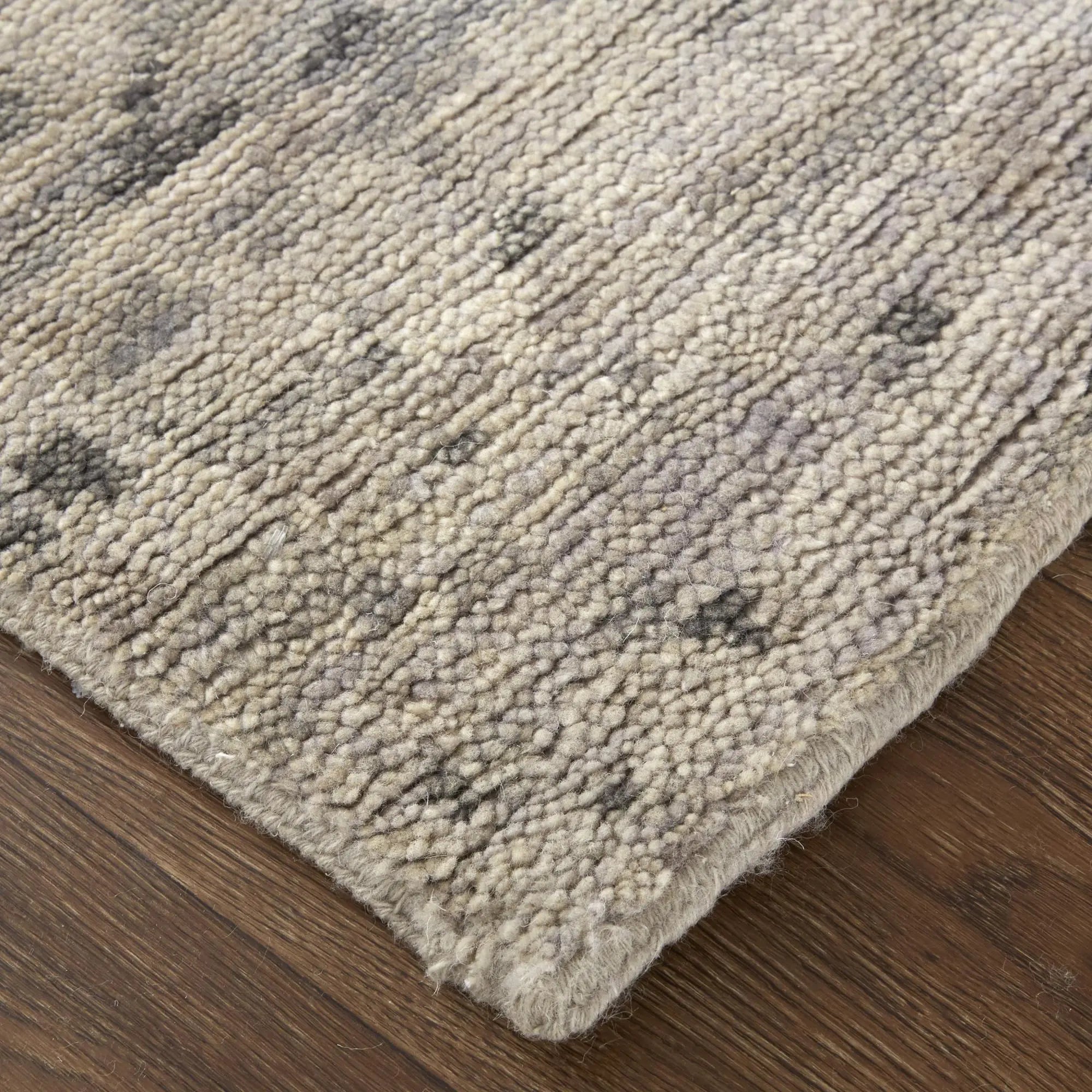 8' X 10' Ivory And Gray Wool Abstract Hand Knotted Area Rug Homeroots Home Decor