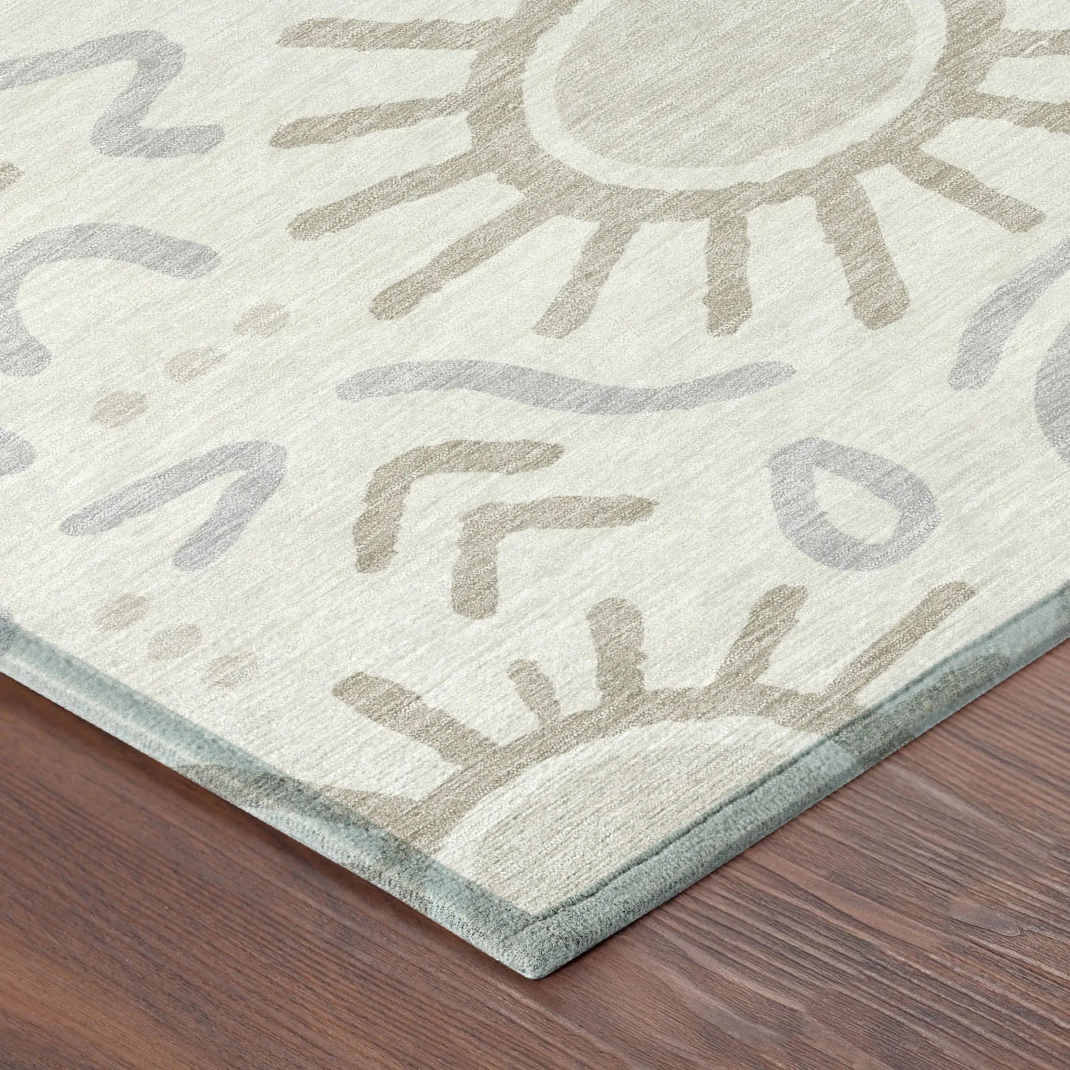 8' X 10' Ivory And Linen Geometric Washable Indoor Outdoor Area Rug Homeroots Outdoor