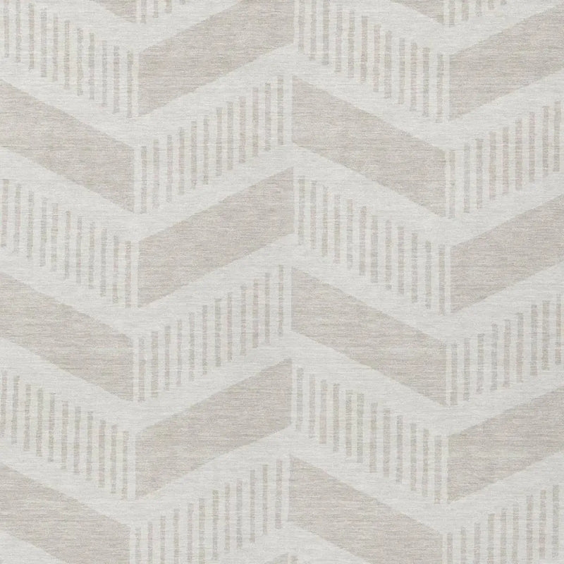 8' X 10' Ivory And Linen Geometric Washable Indoor Outdoor Area Rug Homeroots Outdoor