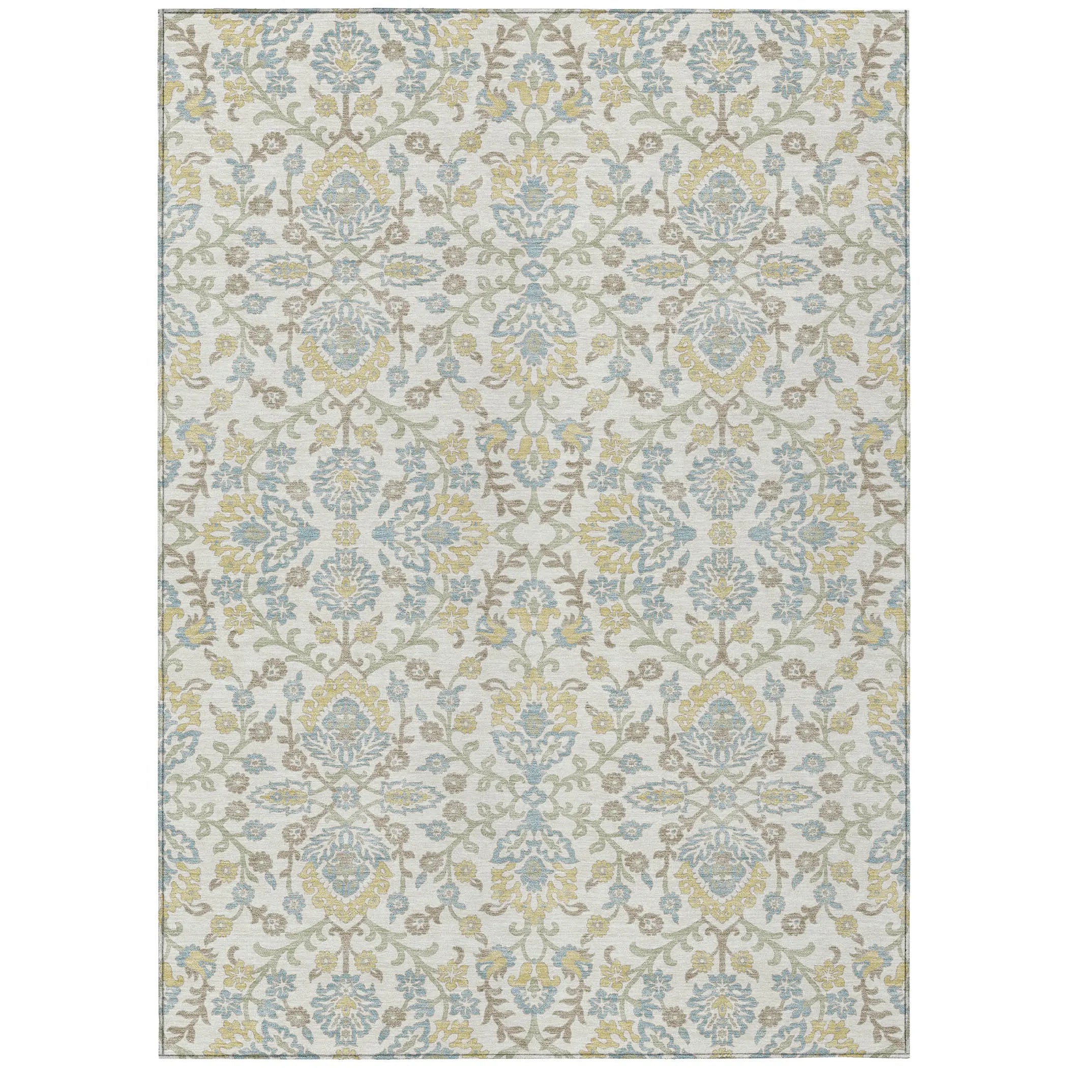 8' X 10' Ivory And Linen Geometric Washable Indoor Outdoor Area Rug Homeroots Outdoor