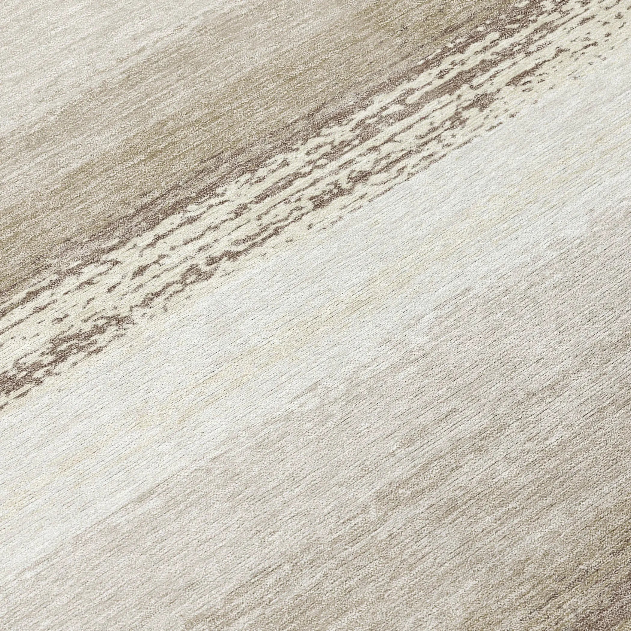 8' X 10' Ivory And Linen Striped Washable Indoor Outdoor Area Rug Homeroots Outdoor