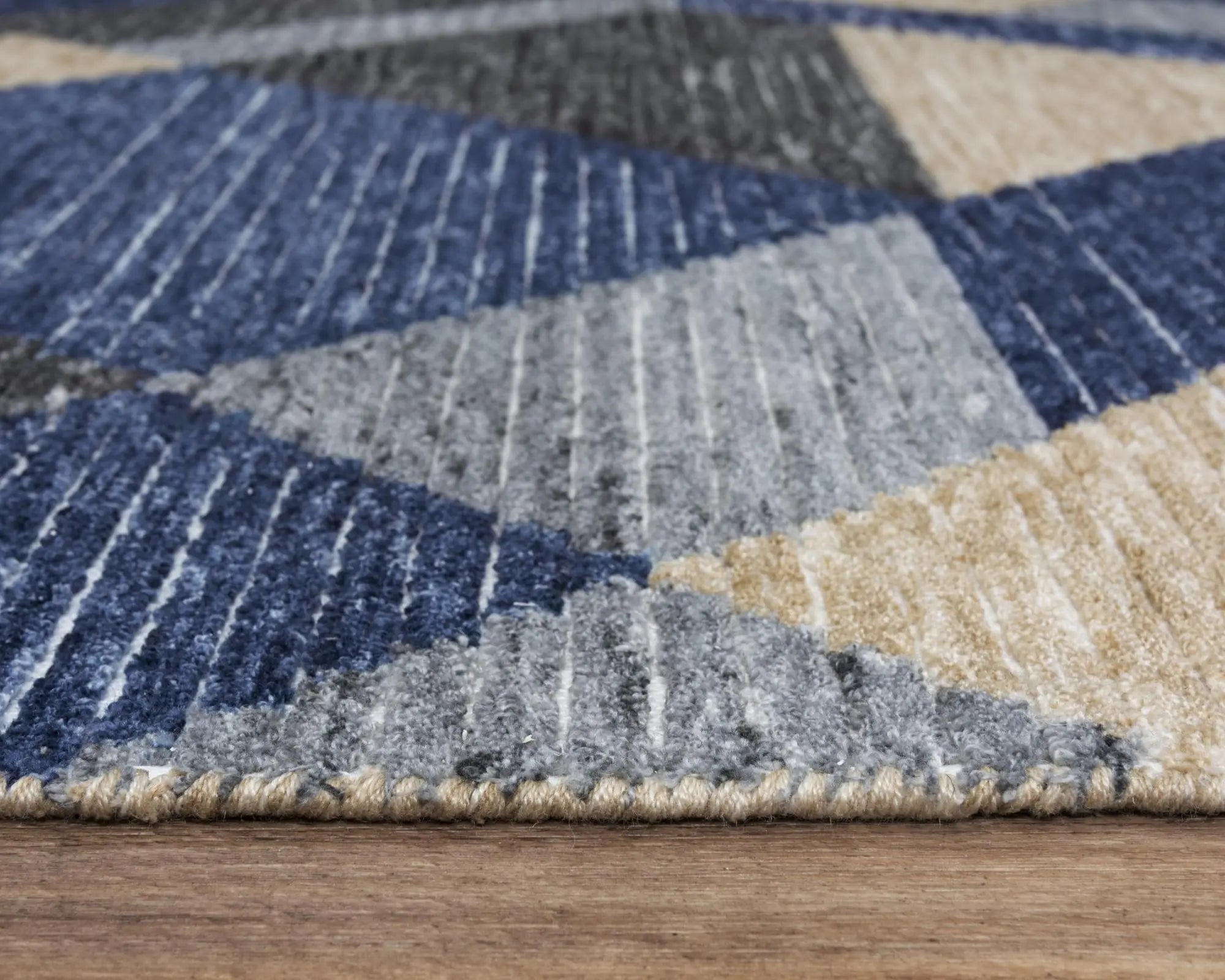 8' X 10' Ivory And Natural Geometric Hand Tufted Area Rug Homeroots Home Decor