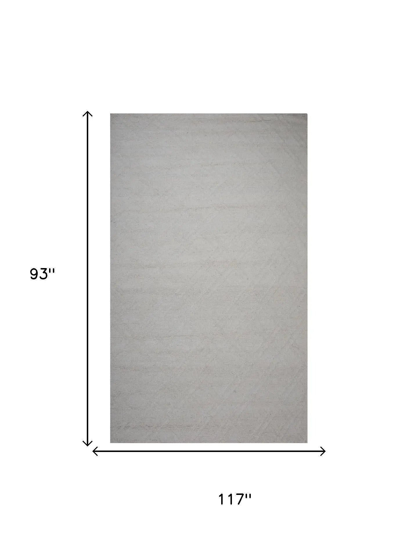 8' X 10' Ivory And Natural Wool Geometric Hand Tufted Area Rug Homeroots Home Decor