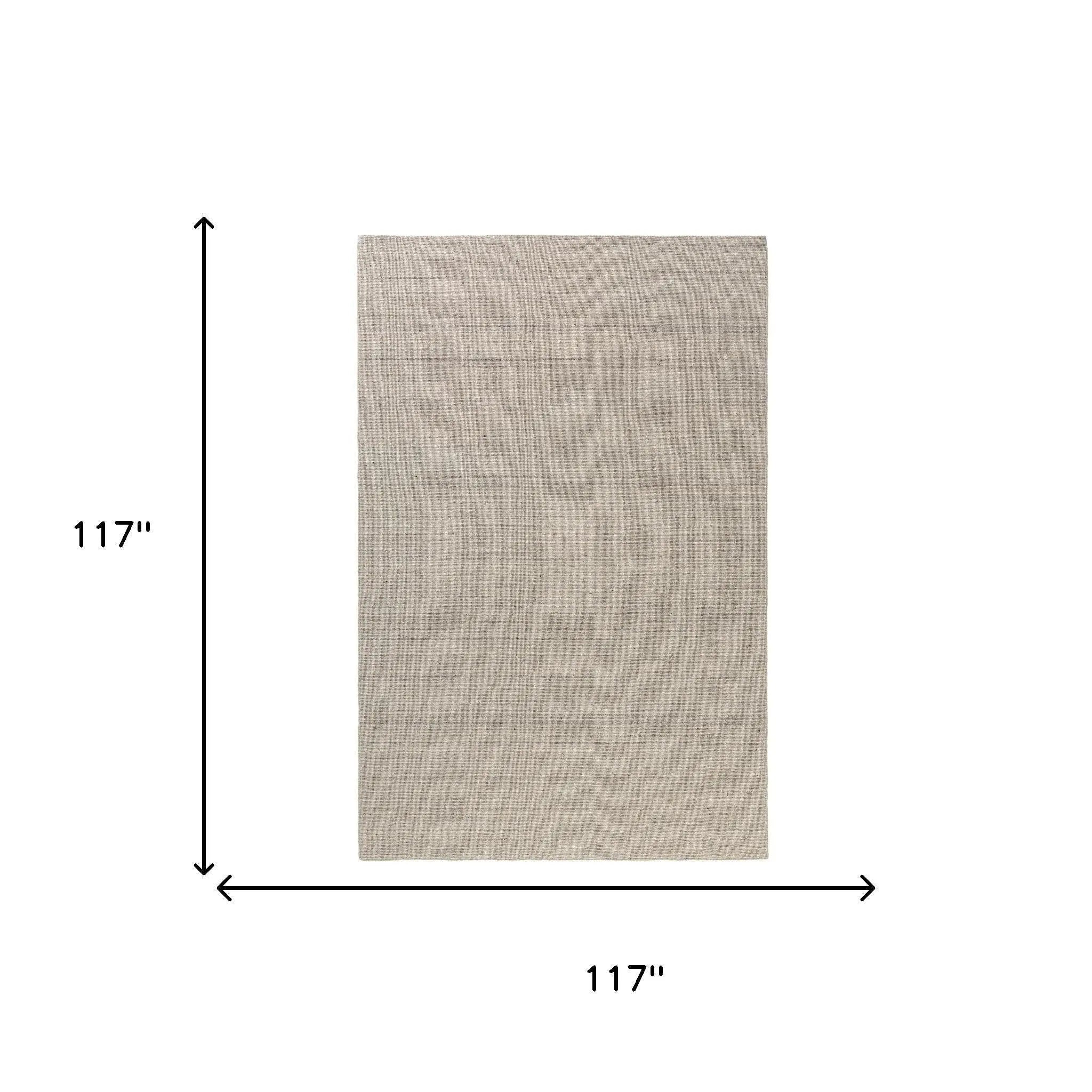 8' X 10' Ivory And Off White Wool Hand Knotted Area Rug Homeroots Home Decor
