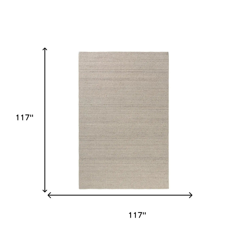 8' X 10' Ivory And Off White Wool Hand Knotted Area Rug Homeroots Home Decor