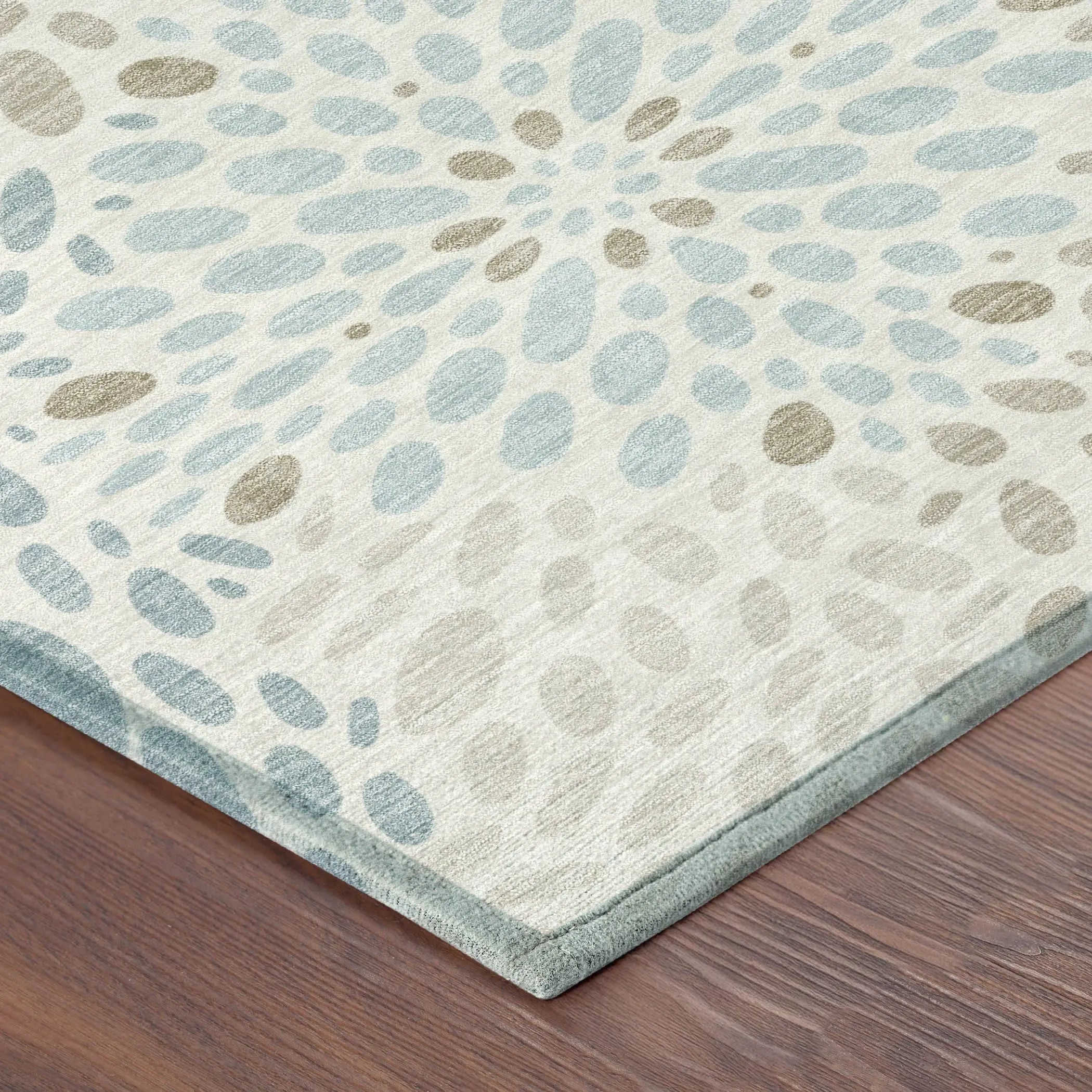 8' X 10' Ivory And Pearl Abstract Washable Indoor Outdoor Area Rug Homeroots Outdoor