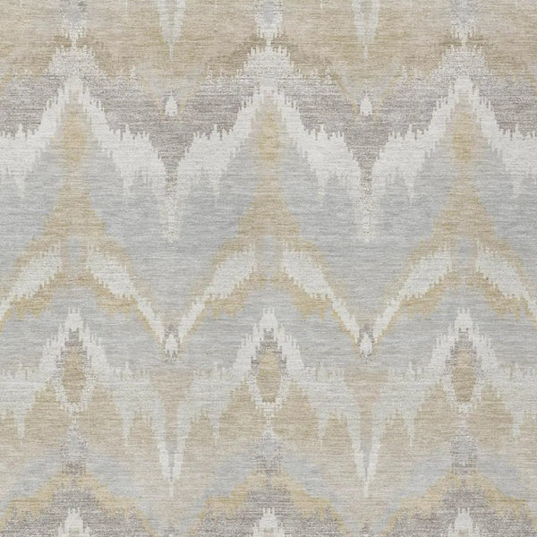 8' X 10' Ivory And Silver Abstract Washable Indoor Outdoor Area Rug Homeroots Outdoor