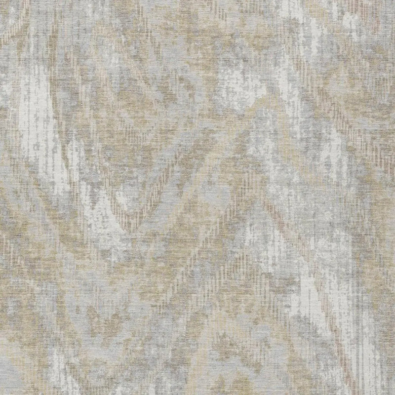 8' X 10' Ivory And Silver Abstract Washable Indoor Outdoor Area Rug Homeroots Outdoor