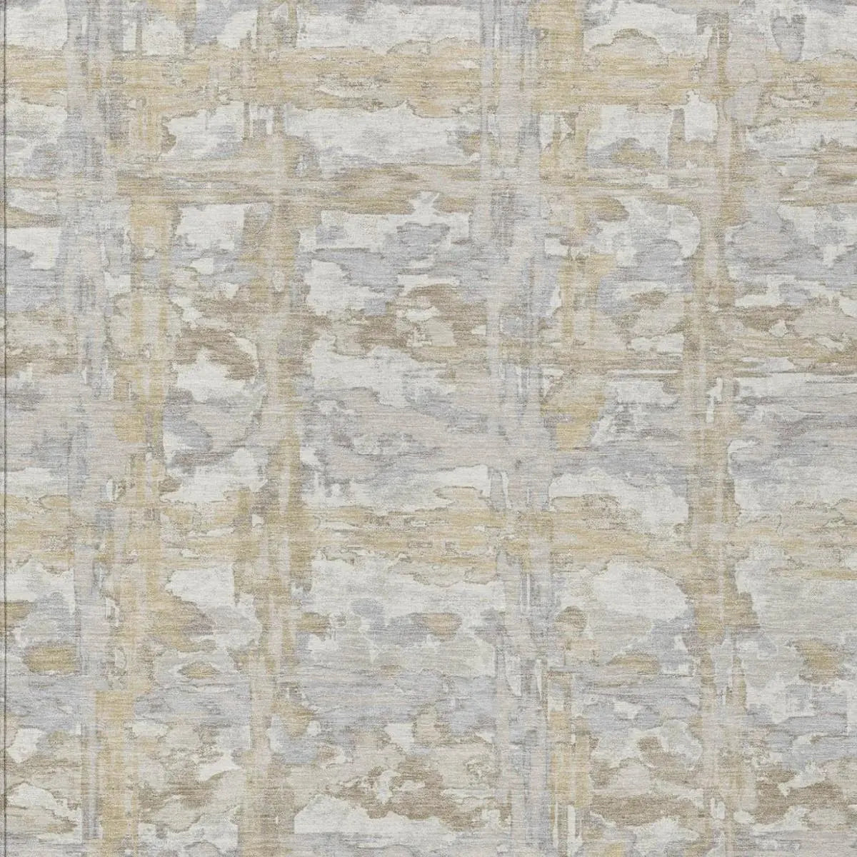 8' X 10' Ivory And Silver Abstract Washable Indoor Outdoor Area Rug Homeroots Outdoor
