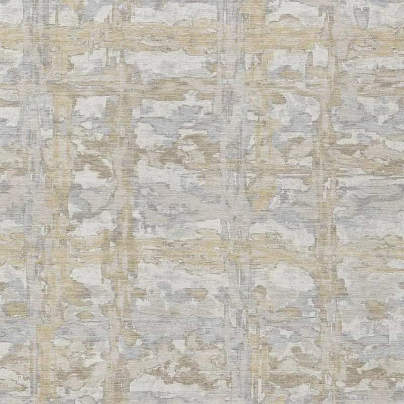 8' X 10' Ivory And Silver Abstract Washable Indoor Outdoor Area Rug Homeroots Outdoor