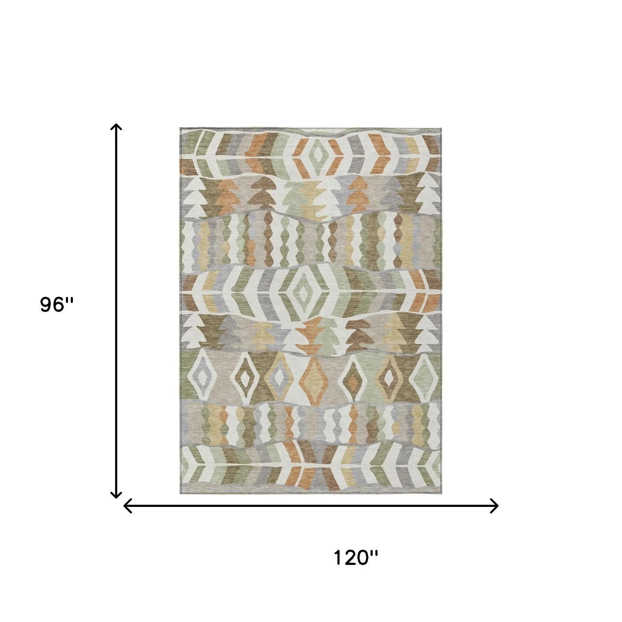 8' X 10' Ivory And Silver Geometric Washable Indoor Outdoor Area Rug Homeroots Outdoor