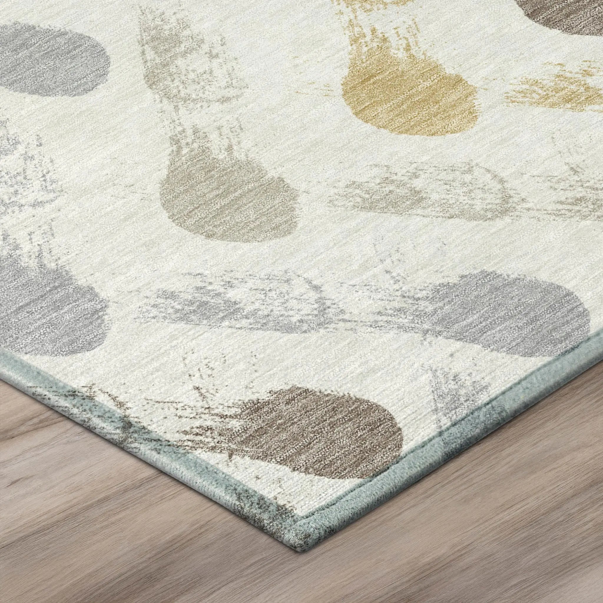 8' X 10' Ivory And Silver Geometric Washable Indoor Outdoor Area Rug Homeroots Outdoor