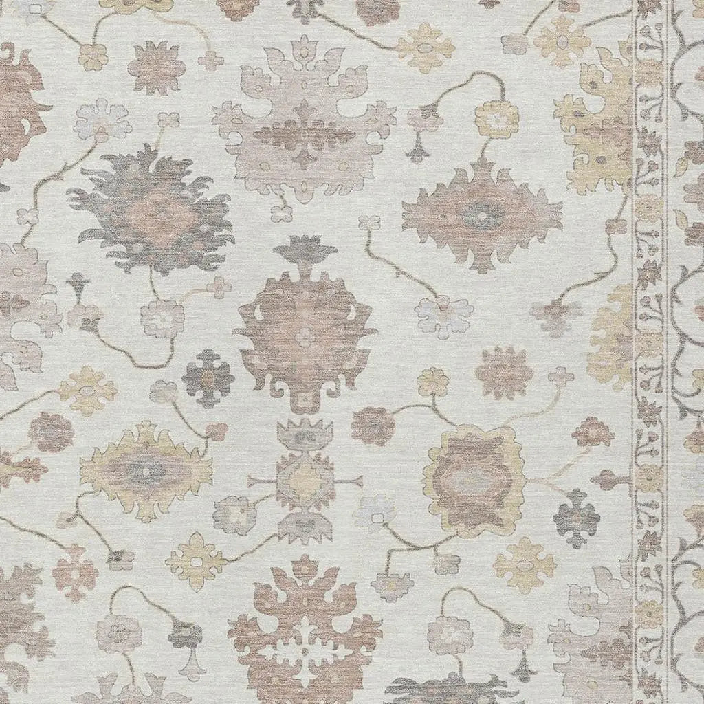 8' X 10' Ivory And Sky Blue Oriental Washable Indoor Outdoor Area Rug Homeroots Outdoor