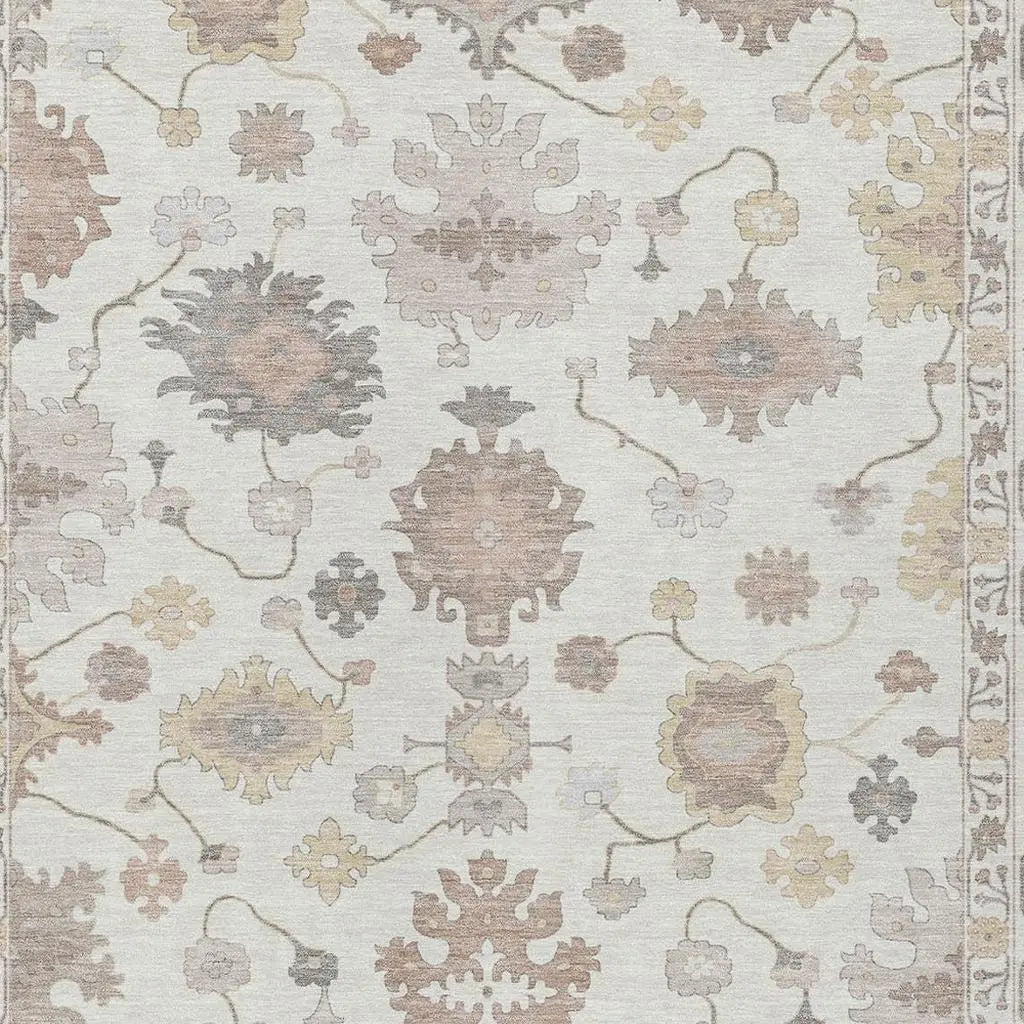 8' X 10' Ivory And Sky Blue Oriental Washable Indoor Outdoor Area Rug Homeroots Outdoor
