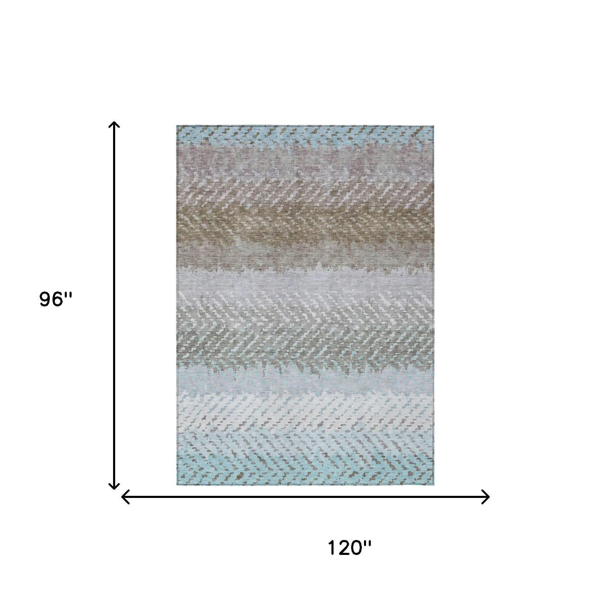 8' X 10' Ivory And Taupe Striped Washable Indoor Outdoor Area Rug Homeroots Outdoor