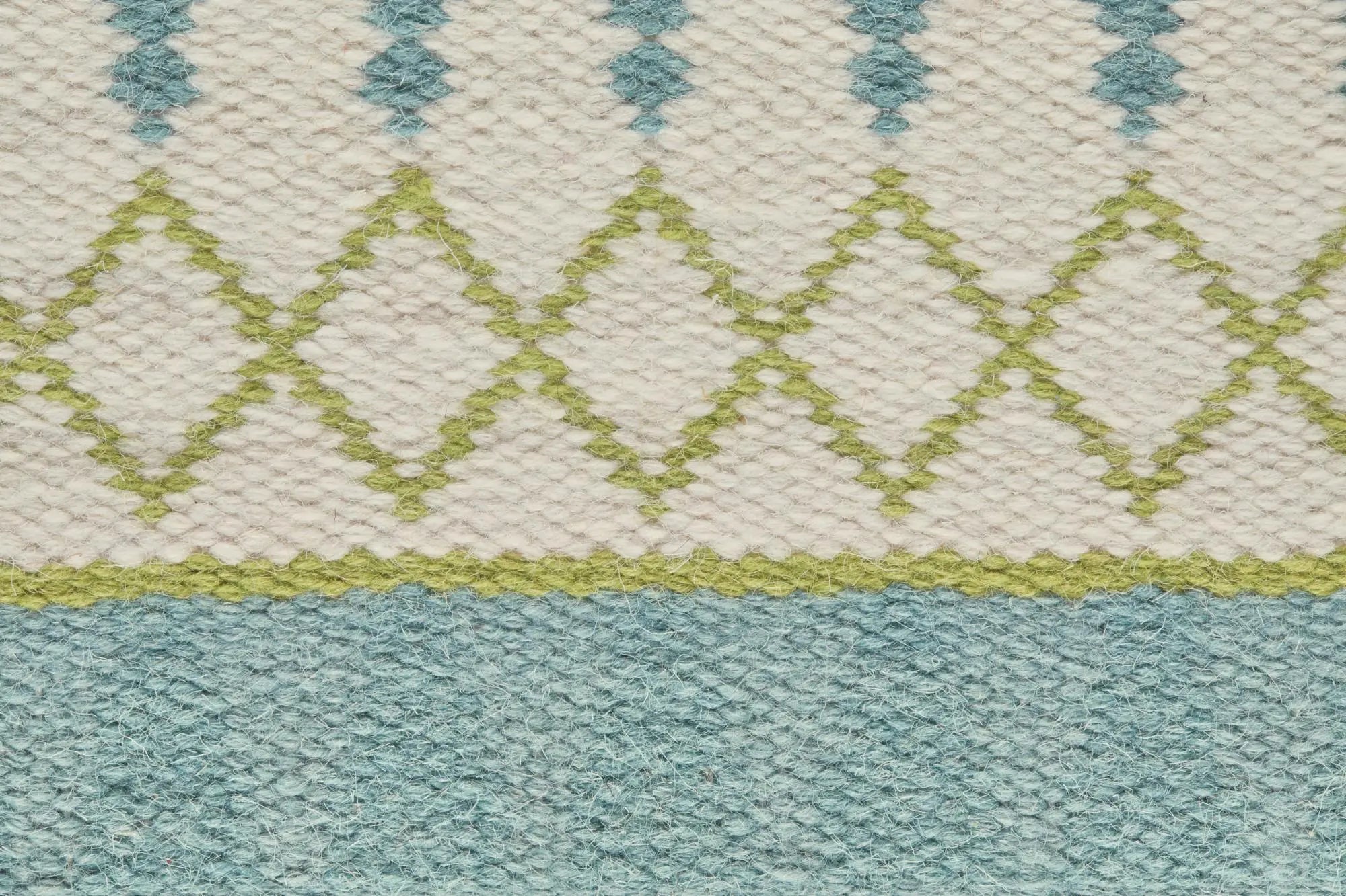 8' X 10' Ivory Blue And Green Wool Geometric Hand Loomed Area Rug Homeroots Home Decor