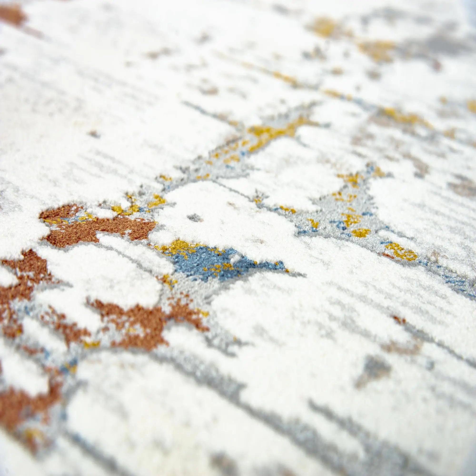 8' X 10' Ivory Blue Orange Red And Gray Abstract Area Rug Homeroots Home Decor