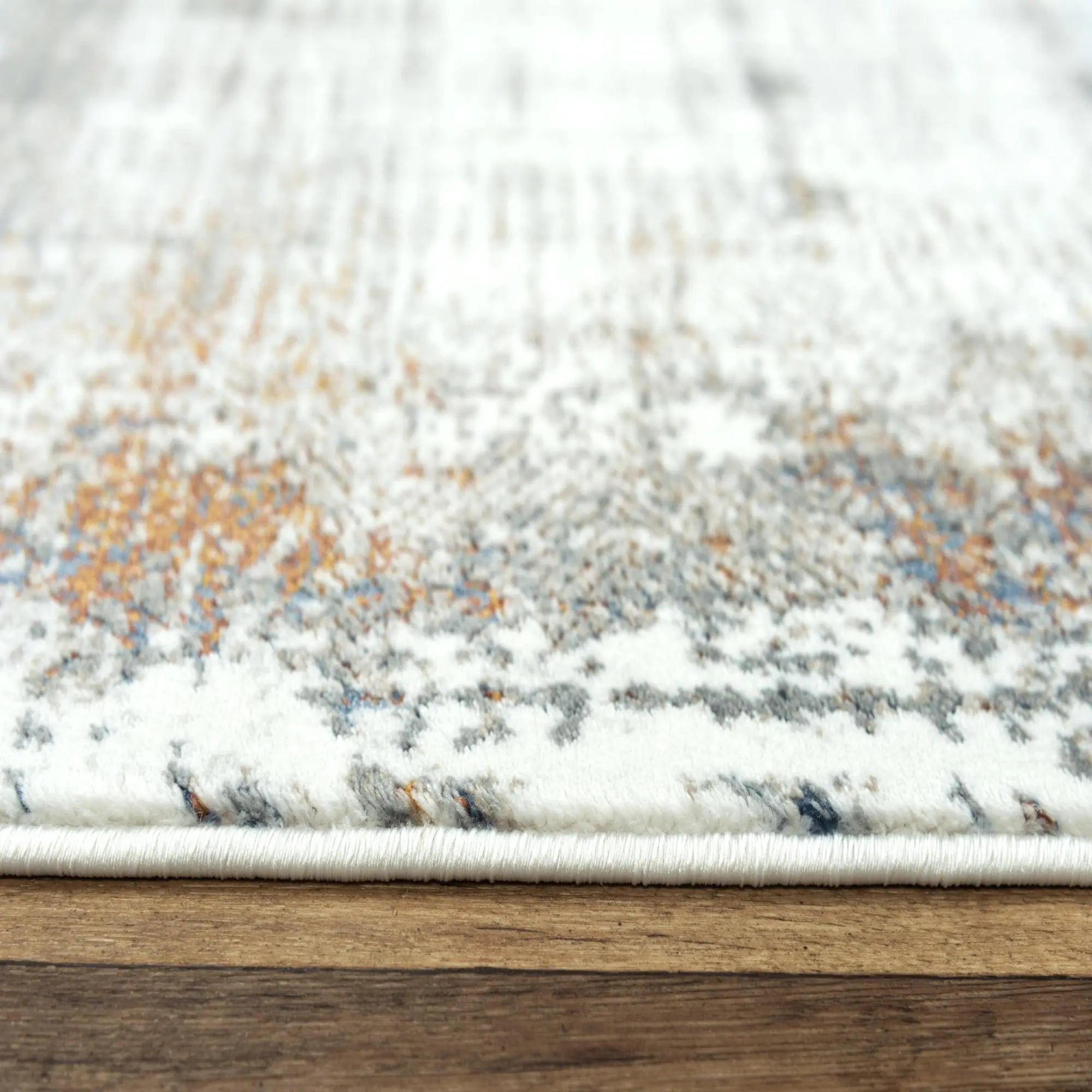 8' X 10' Ivory Blue Orange Red And Gray Abstract Area Rug Homeroots Home Decor
