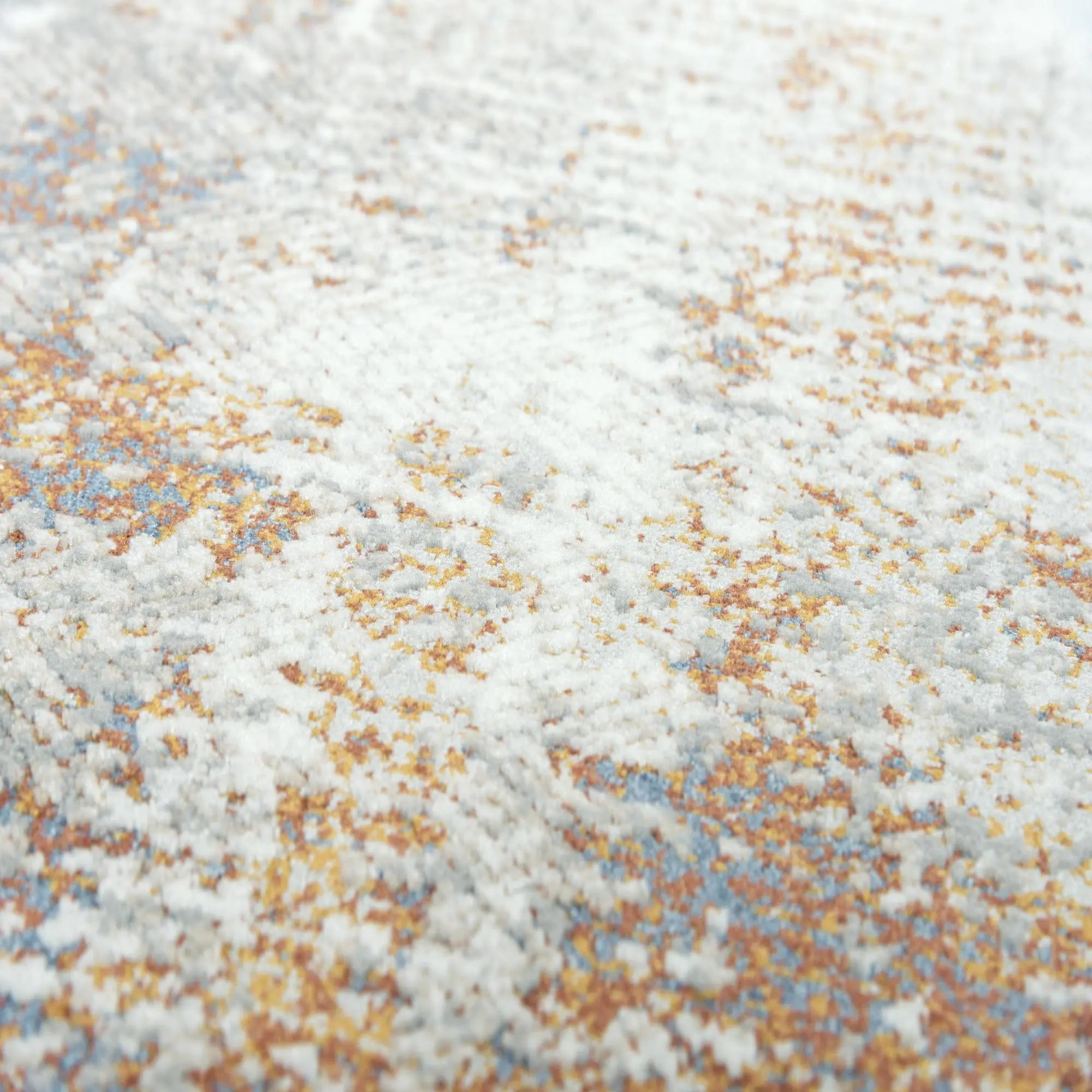 8' X 10' Ivory Blue Orange Red And Gray Abstract Area Rug Homeroots Home Decor