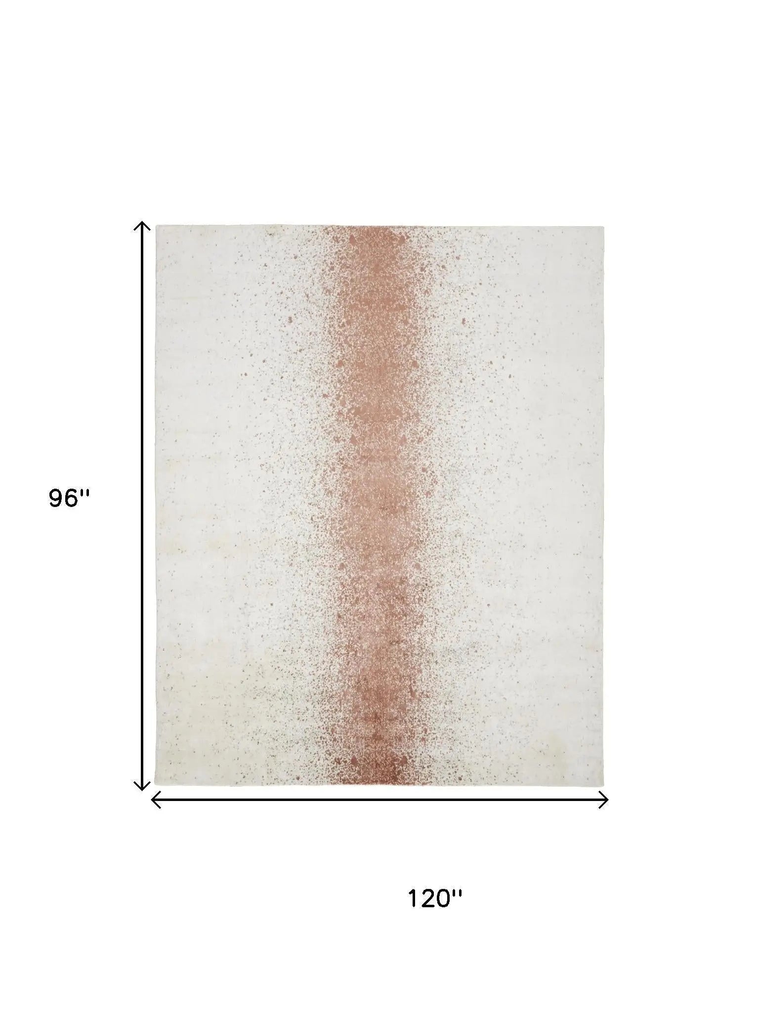8' X 10' Ivory Orange And Gray Ombre Hand Woven Area Rug Homeroots Home Decor