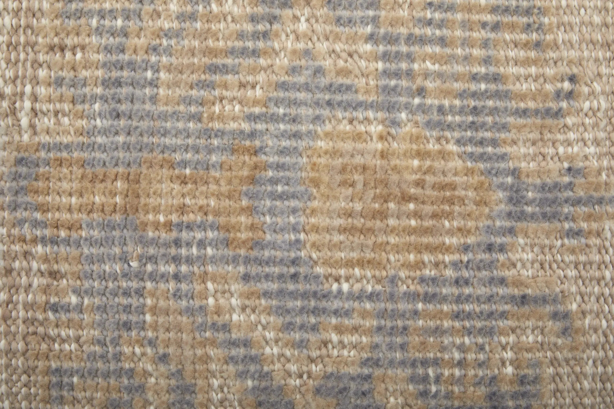 8' X 10' Ivory Tan And Blue Floral Hand Knotted Area Rug Homeroots Outdoor