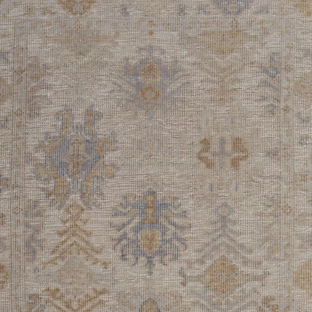 8' X 10' Ivory Tan And Blue Floral Hand Knotted Area Rug Homeroots Outdoor