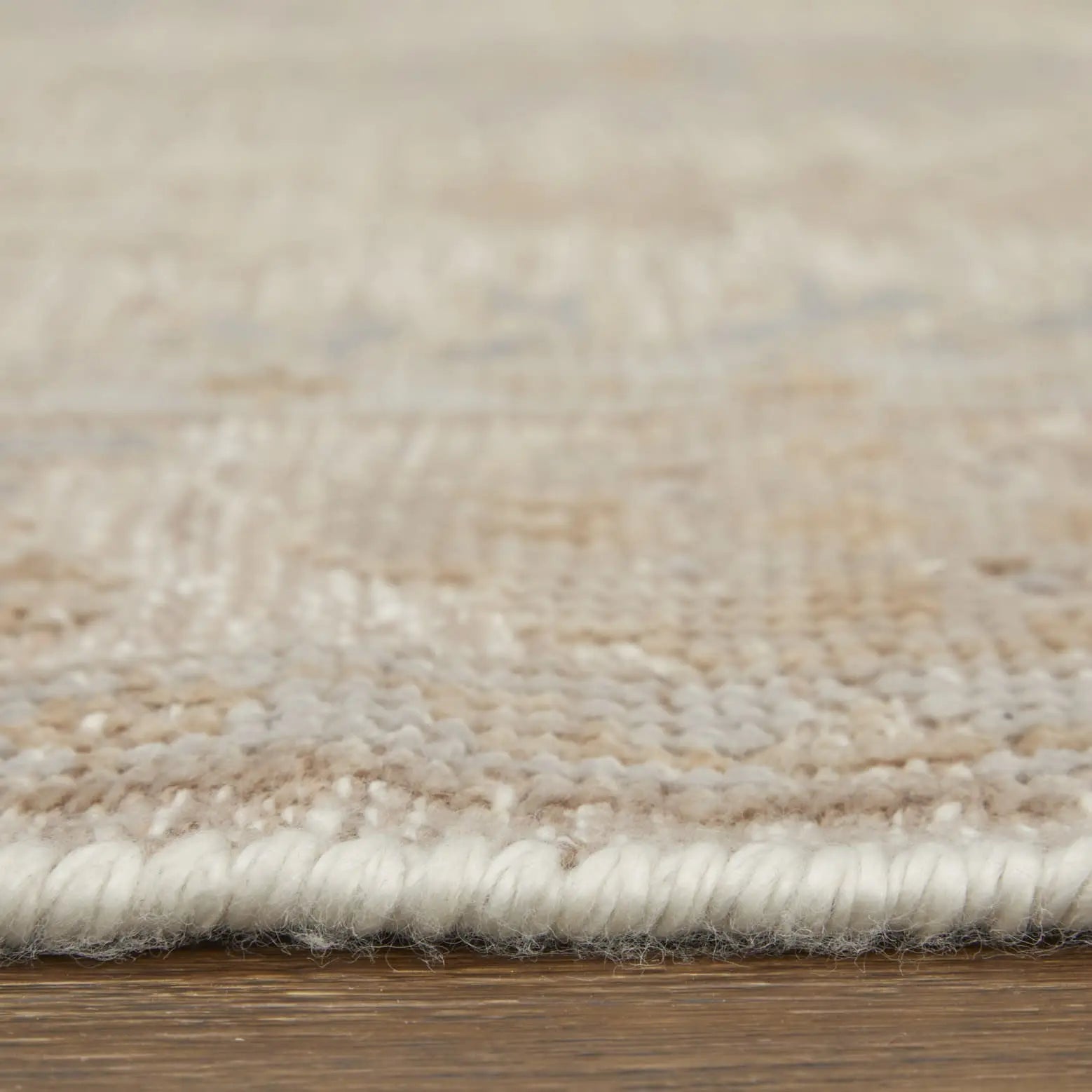 8' X 10' Ivory Tan And Blue Floral Hand Knotted Area Rug Homeroots Outdoor