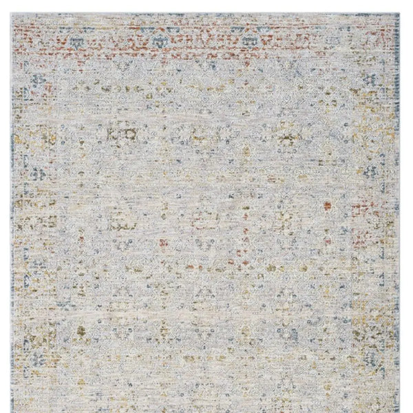 8' X 10' Ivory and Blue Floral Area Rug Homeroots Home Decor