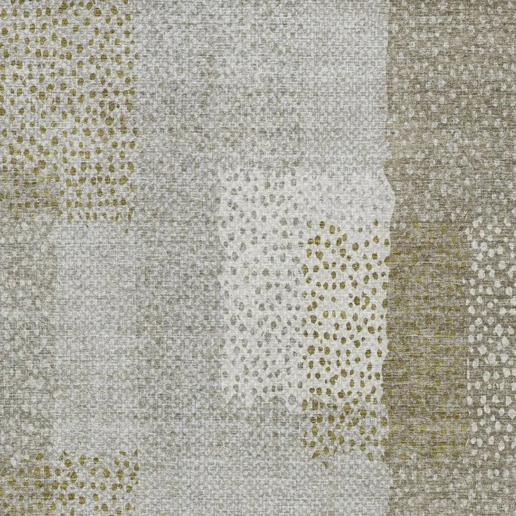 8' X 10' Khaki And Brown Abstract Washable Indoor Outdoor Area Rug Homeroots Outdoor