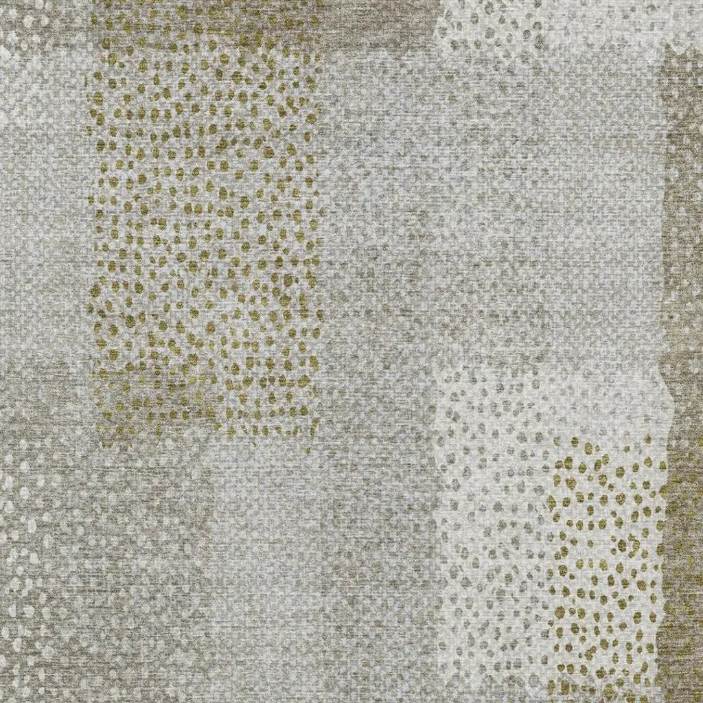 8' X 10' Khaki And Brown Abstract Washable Indoor Outdoor Area Rug Homeroots Outdoor