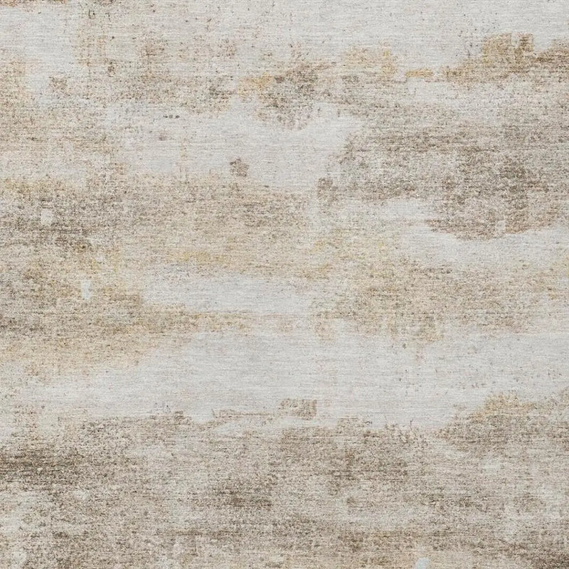 8' X 10' Khaki And Brown Abstract Washable Indoor Outdoor Area Rug Homeroots Outdoor