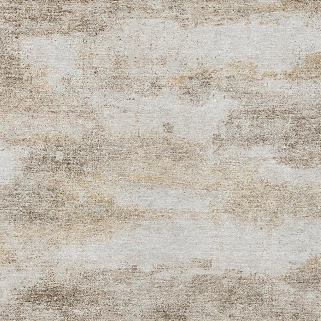 8' X 10' Khaki And Brown Abstract Washable Indoor Outdoor Area Rug Homeroots Outdoor