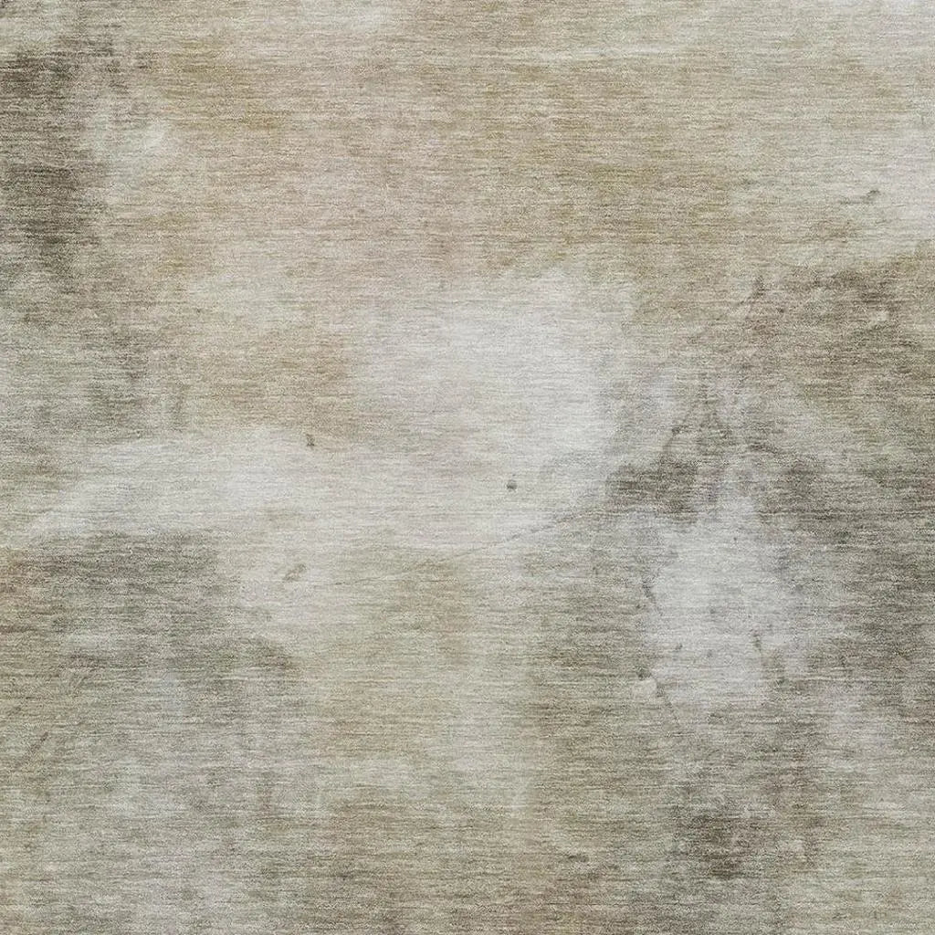 8' X 10' Khaki And Brown Abstract Washable Indoor Outdoor Area Rug Homeroots Outdoor