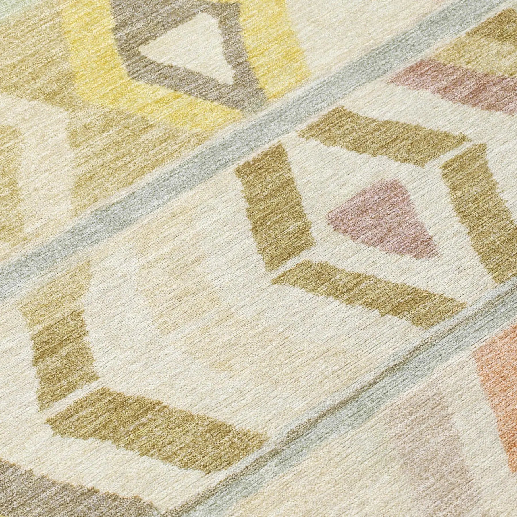 8' X 10' Khaki And Brown Tribal Washable Indoor Outdoor Area Rug Homeroots Outdoor