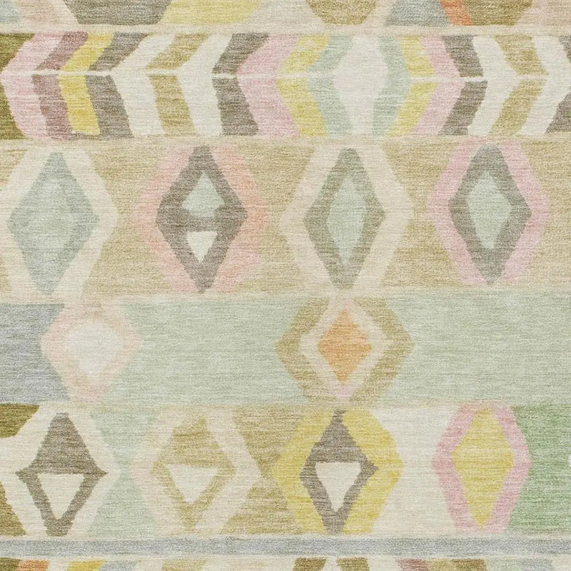 8' X 10' Khaki And Brown Tribal Washable Indoor Outdoor Area Rug Homeroots Outdoor