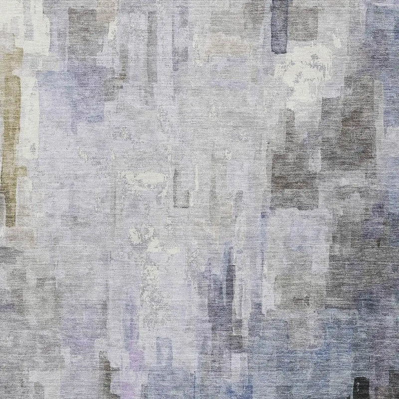 8' X 10' Lavender And Gray Abstract Washable Indoor Outdoor Area Rug Homeroots Outdoor