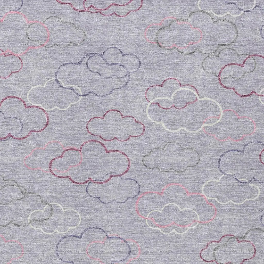 8' X 10' Lavender And Ivory Abstract Washable Indoor Outdoor Area Rug Homeroots Outdoor