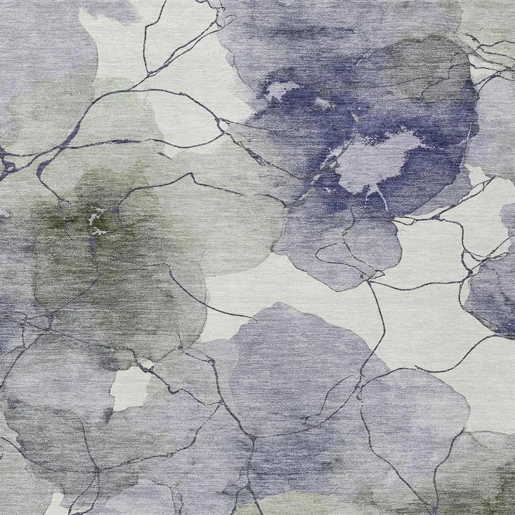 8' X 10' Lavender And Ivory Abstract Washable Indoor Outdoor Area Rug Homeroots Outdoor