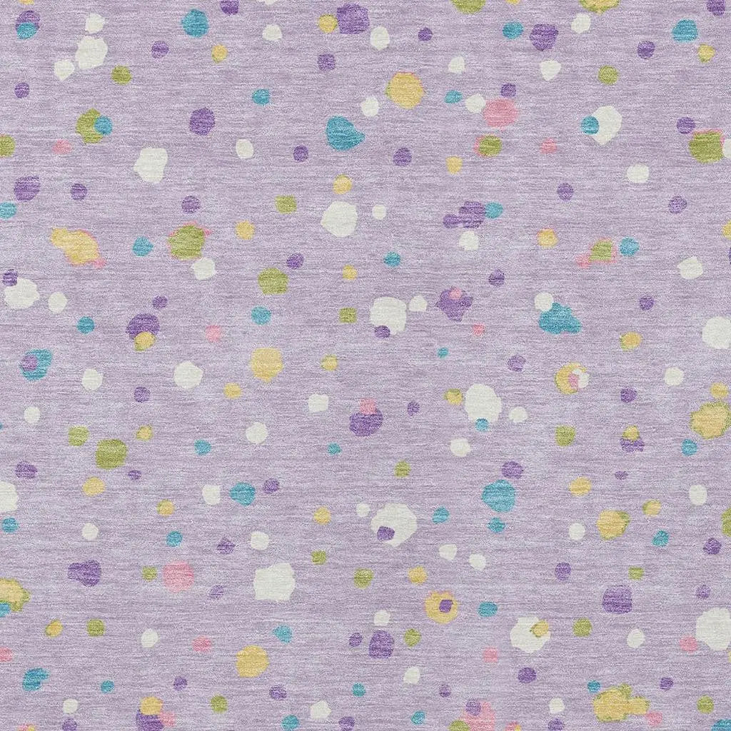 8' X 10' Lavender And Ivory Geometric Washable Indoor Outdoor Area Rug Homeroots Outdoor
