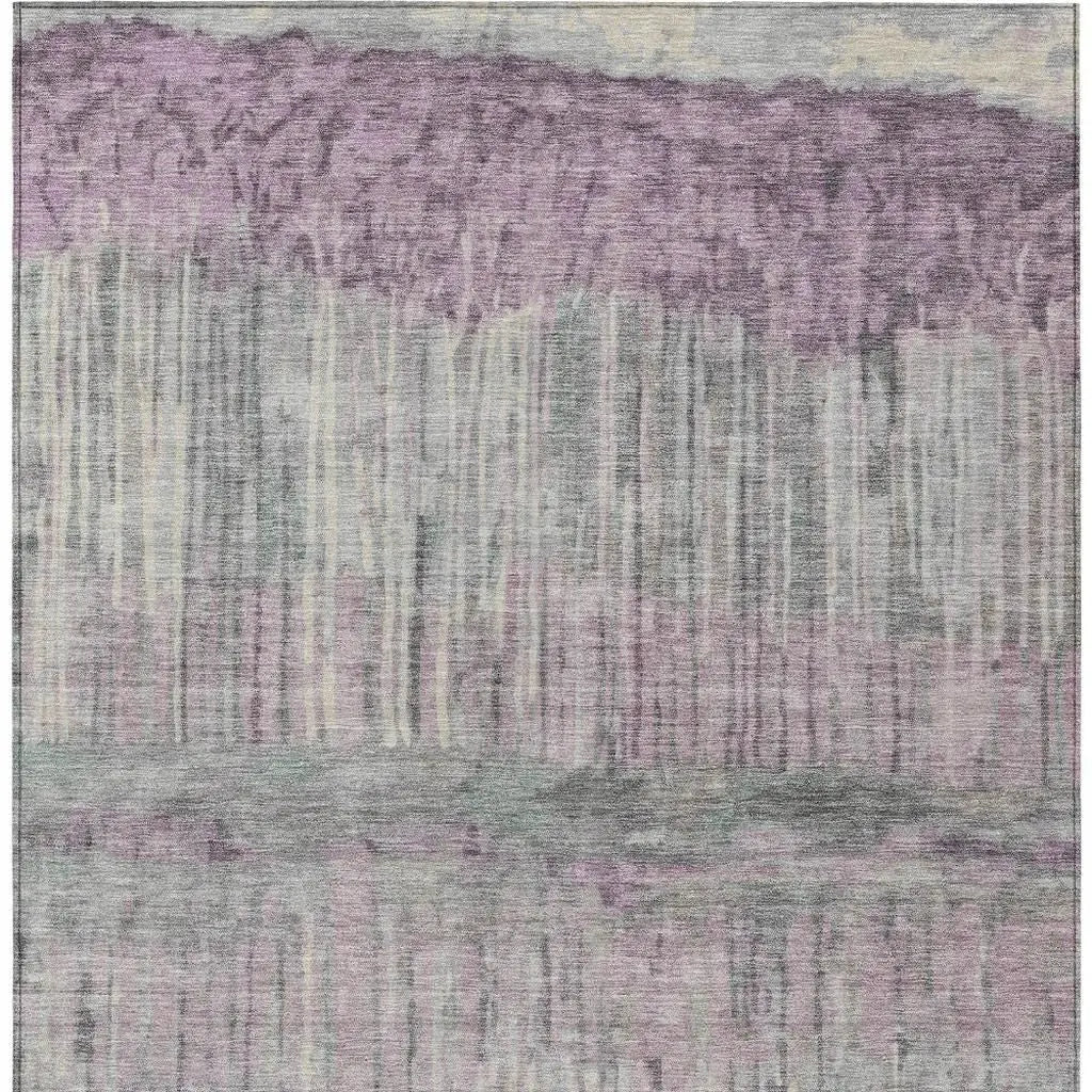 8' X 10' Lavender And Plum Abstract Washable Indoor Outdoor Area Rug Homeroots Outdoor