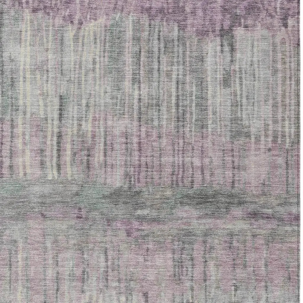 8' X 10' Lavender And Plum Abstract Washable Indoor Outdoor Area Rug Homeroots Outdoor