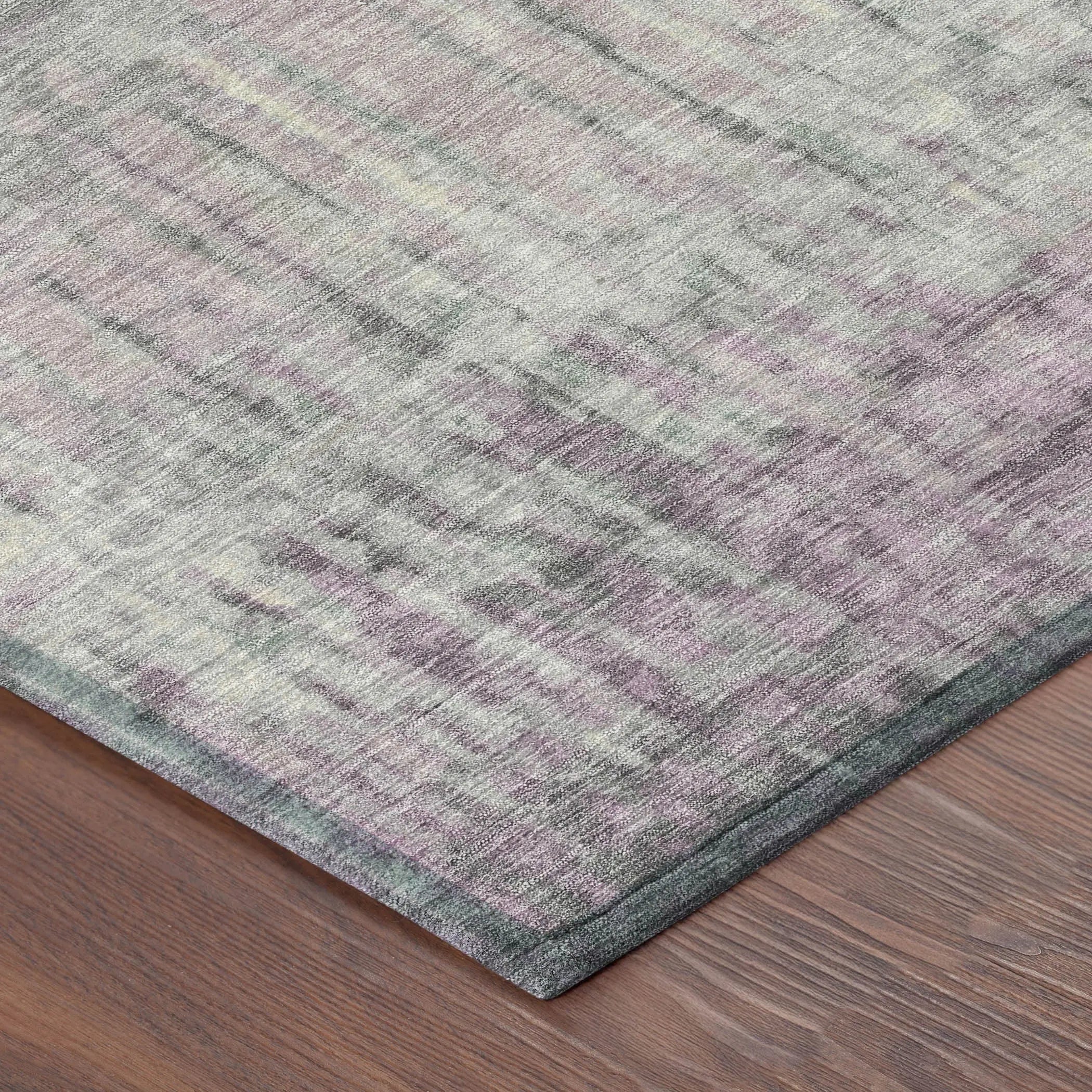 8' X 10' Lavender And Plum Abstract Washable Indoor Outdoor Area Rug Homeroots Outdoor