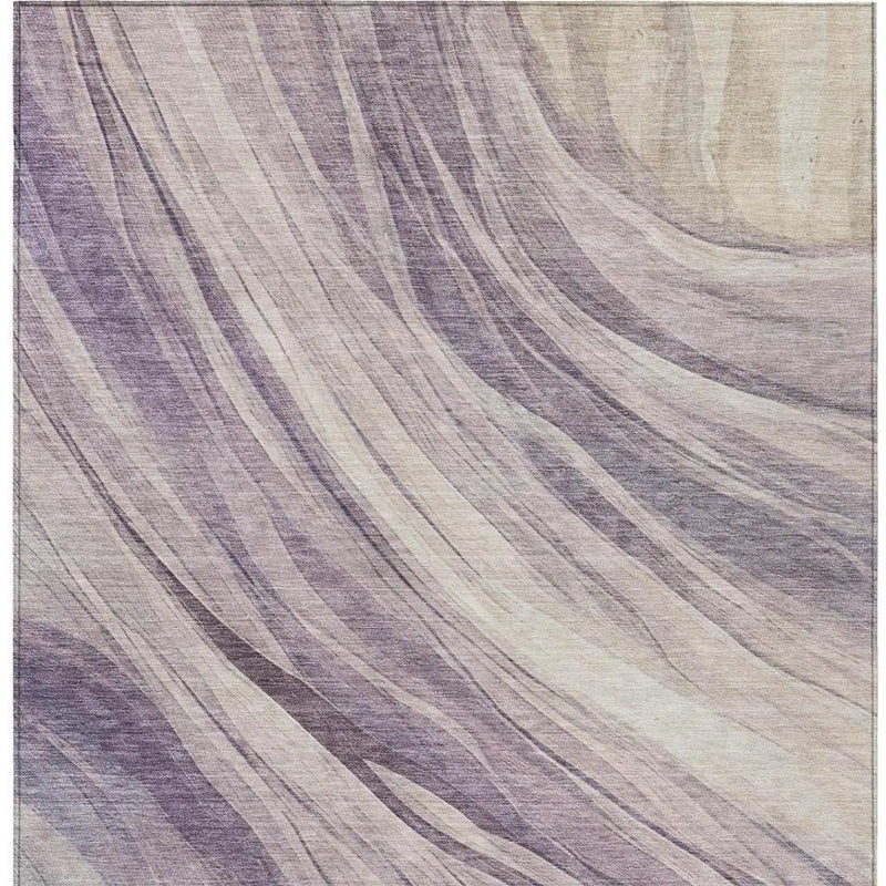 8' X 10' Lavender And Purple Abstract Washable Indoor Outdoor Area Rug Homeroots Outdoor