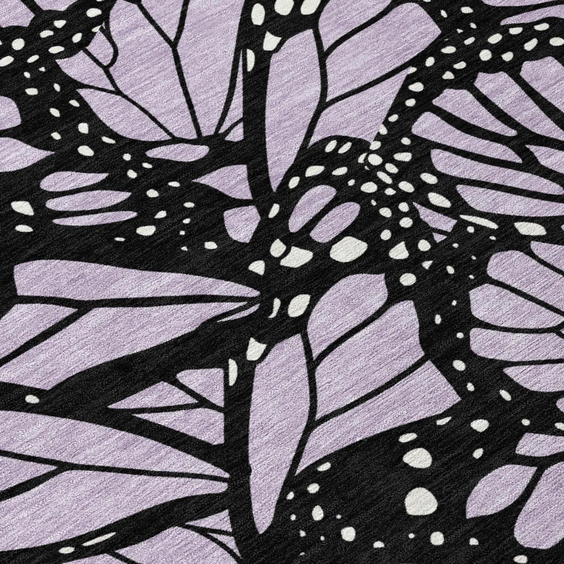 8' X 10' Lavender And Purple Animal Print Washable Indoor Outdoor Area Rug Homeroots Outdoor