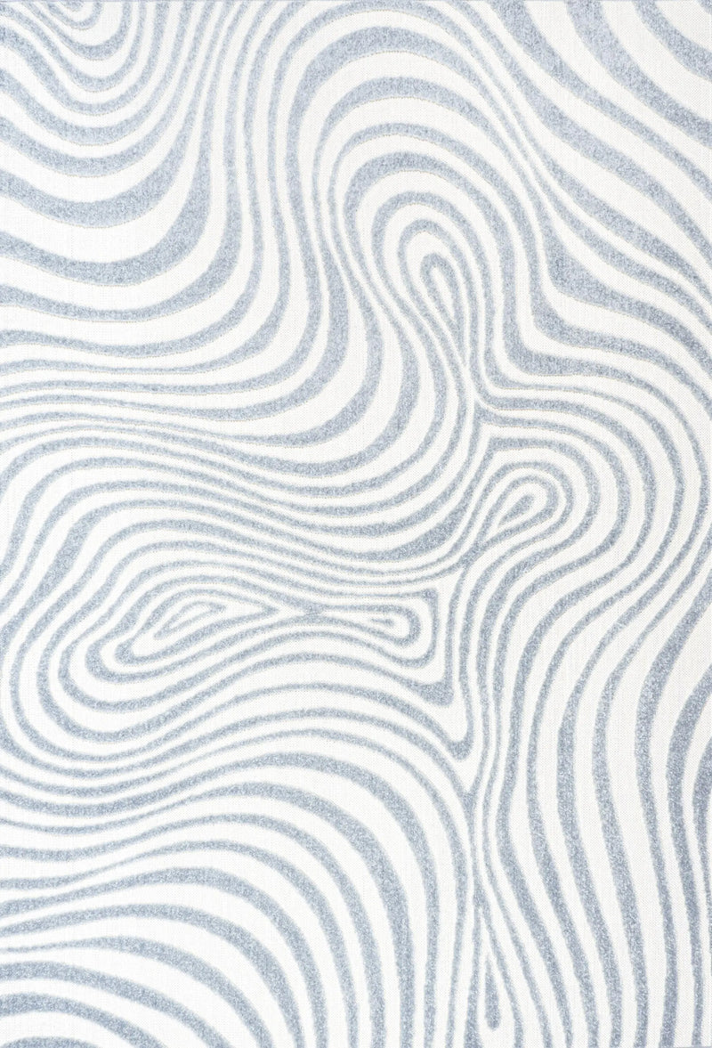 8' X 10' Light Blue And Ivory Abstract Indoor Outdoor Area Rug Homeroots Outdoor