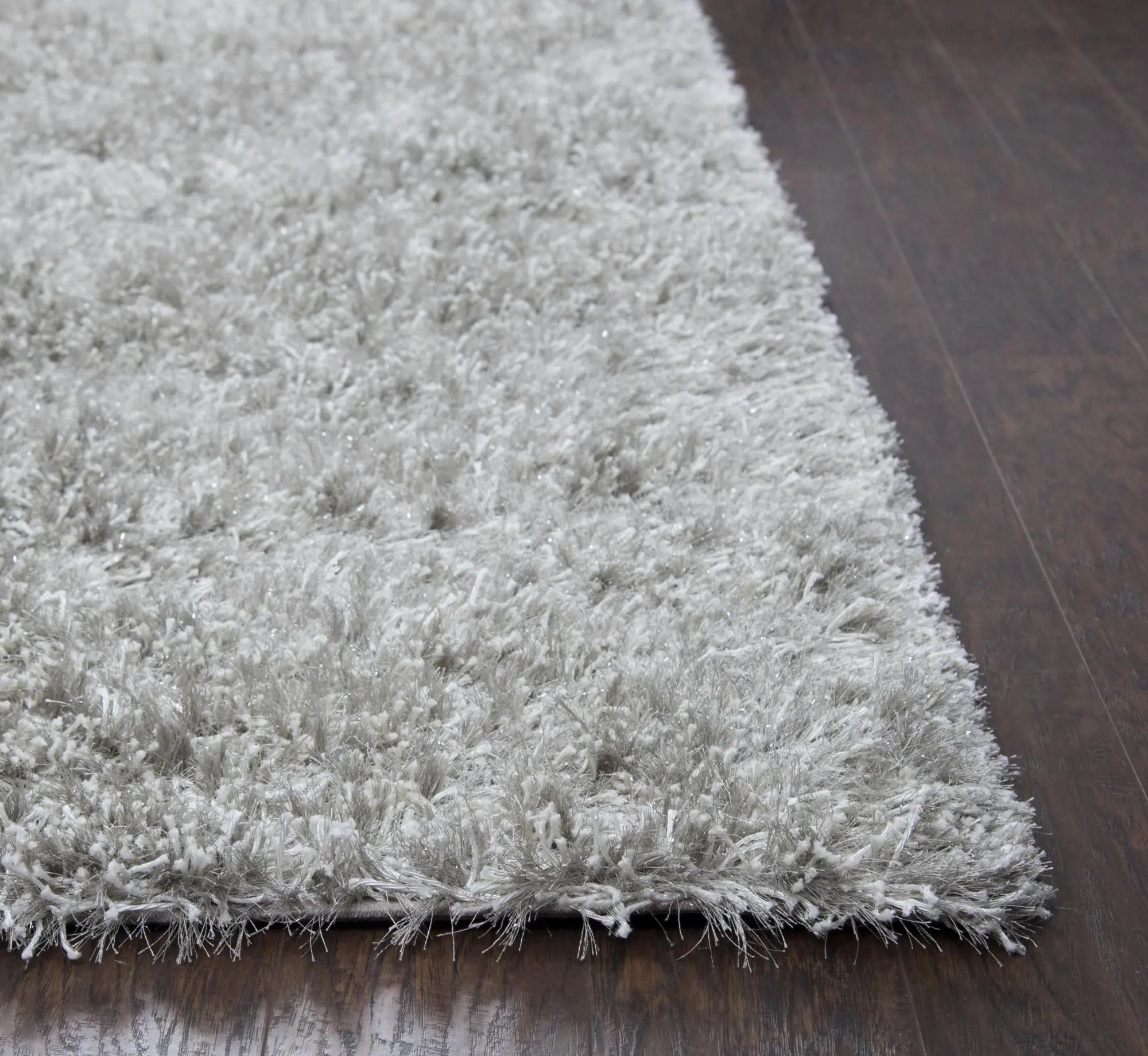 8' X 10' Light Gray And Silver Hand Tufted Area Rug Homeroots Home Decor
