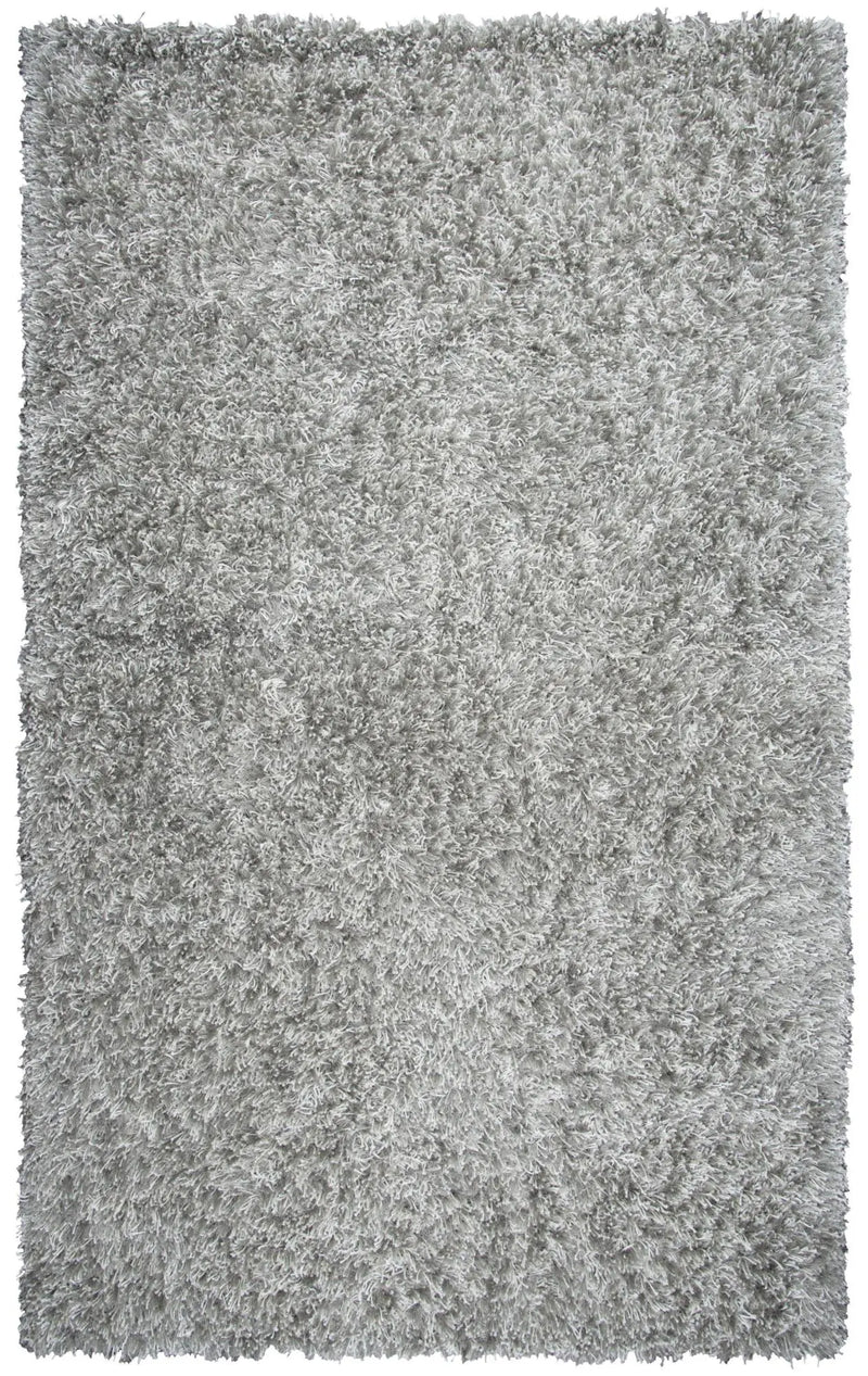 8' X 10' Light Gray And Silver Hand Tufted Area Rug Homeroots Home Decor