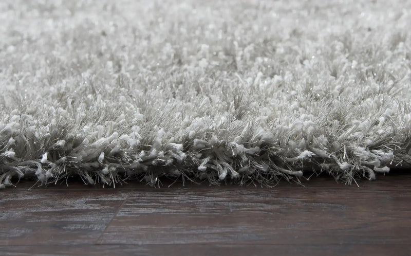 8' X 10' Light Gray And Silver Hand Tufted Area Rug Homeroots Home Decor